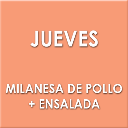 Imagen de Milanesa de pollo + ensalada (Jueves)