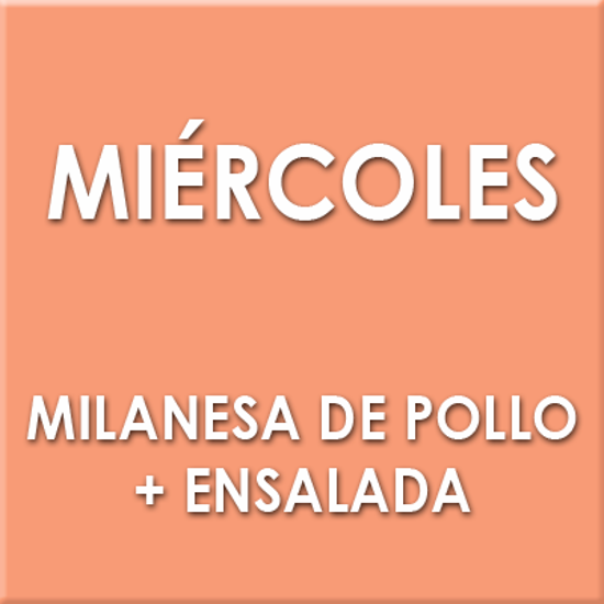 Imagen de Milanesa de pollo + ensalada (Miércoles)