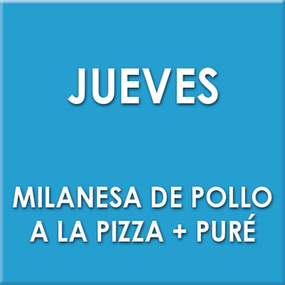 Imagen de Milanesa de pollo a la pizza + puré (Jueves)