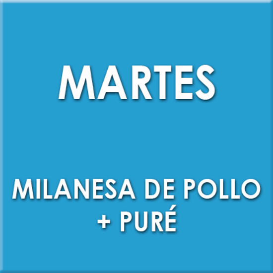 Imagen de Milanesa de pollo + puré (Martes)