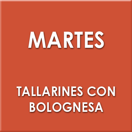 Imagen de Tallarines con salsa bolognesa (Martes)