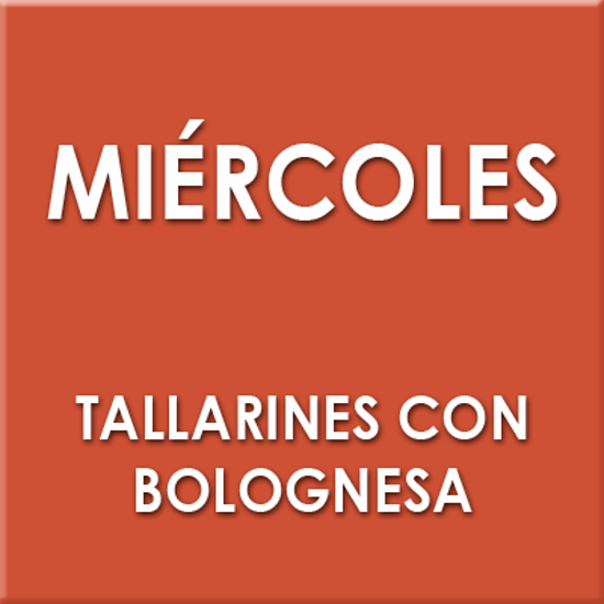 Imagen de Tallarines con salsa bolognesa (Miércoles)