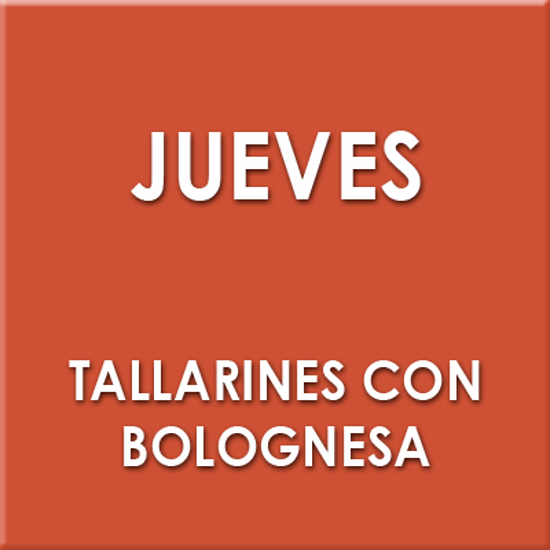 Imagen de Tallarines con salsa bolognesa (Jueves)