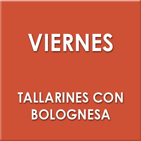 Imagen de Tallarines con salsa bolognesa (Viernes)